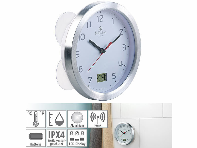 3 x Wanduhr rund, kleine Uhr zum Aufhängen, klassisches Design,  batteriebetrieben, Sekundenzeiger, Uhr, Ø 20 cm, weiß