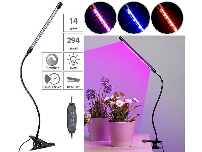 Dimmbare 20 40 60 LED Wachstum Licht Blume Pflanzensamen Wachsen Lampe USB+Timer 