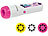 Playtastic 4er-Set Projektor-Taschenlampen mit 96 Bildern auf 12 Bildscheiben Playtastic Projektor-Taschenlampen für Kinder 