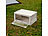 Xcase 4er-Set faltbare Aufbewahrungsboxen mit Deckel, 4 Rollen, 45 l, weiß Xcase Faltbare Aufbewahrungsboxen mit Deckel und seitlichen Klappen, transparent