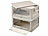 Xcase 4er-Set faltbare Aufbewahrungsboxen mit Deckel, 4 Rollen, 45 l, weiß Xcase Faltbare Aufbewahrungsboxen mit Deckel und seitlichen Klappen, transparent