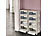 Xcase 8er-Set Camping-Aufbewahrungsboxen mit 8 Rollen, falt-/stapelbar, 55 l Xcase Faltbare Aufbewahrungsboxen mit Deckel, MDF-Ablage und seitlichen Klappen, transparent