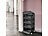 Xcase 4er-Set faltbare Aufbewahrungsboxen mit Deckel, 4 Rollen, 45l, schwarz Xcase Faltbare Aufbewahrungsboxen mit Deckel und seitlichen Klappen, transparent