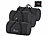 Xcase 4er-Set Falt-Duffle-Taschen, reißfest, Befestigungsgurt, 40 l, je 212g Xcase Falt-Reisetaschen mit Gurt für Befestigung an Trolley-Stange