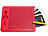 Playtastic 2er-Set magnetische Reise-Zeichentafeln, Stift & Vorlagen, rot Playtastic Magnetische Zeichentafeln