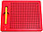 Playtastic 2er-Set magnetische Reise-Zeichentafeln, Stift & Vorlagen, rot Playtastic Magnetische Zeichentafeln