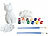 Playtastic 4er Set DIY-Katzenlampen-Malset mit 12 Farben, batteriebetrieben Playtastic 