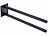 BadeStern Zweiarmiger Handtuchhalter, ohne Bohren, Edelstahl, 39 cm, schwarz BadeStern Handtuchhalter, ohne Bohren, selbstklebende 