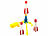 Playtastic Spielzeug-Schaumraketen-Set mit 3 Raketen, Abschussrampe, Fußpumpe Playtastic Schaumraketen-Spielzeuge 