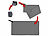 PEARL Mikrofaser-Handtuch, schnell trocknend, 30 x 60 cm, Tasche, anthrazit PEARL Mikrofaser-Handtücher