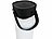 Lunartec Dimmbare Akku-Gartenlaterne, Kunstleder-Griff, 120 lm, IP44, schwarz Lunartec Dimmbare LED-Akku-Gartenlaternen mit Ledergriff, IP44