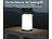 Lunartec Dimmbare Akku-Gartenlaterne, Kunstleder-Griff, 120 lm, IP44, schwarz Lunartec Dimmbare LED-Akku-Gartenlaternen mit Ledergriff, IP44