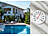 infactory 2er-Set Bimetall-Thermometer für innen & außen, Temperatur in °C & °F infactory Bimetall-Thermometer