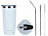 Rosenstein & Söhne 2er-Set Doppelwandiger Isolierbecher, weiß, 600 ml, Edelstahl Rosenstein & Söhne 