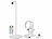Lunartec 2er-Set 3in1-Akku-Magnet-Leuchten mit Tisch-, Wand- und Klemmhalterung Lunartec 3in1 Akku-Magnet-Leuchten mit Klemmhalterung und CCT
