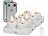 Lunartec 8er-Set LED-Akku-Teelichter mit USB-Ladestation, Fernbedienung, Timer Lunartec 