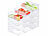 Rosenstein & Söhne 12er-Set Kühlschrank-Organizer, stapelbar, in 3 Größen, BPA-frei Rosenstein & Söhne Kühlschrank-Organizer-Sets