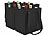 PEARL 4er-Set Filz-Flaschen-Tragetaschen, 6 Flaschen, 1,5 Liter, schwarz PEARL Filz-Flaschen-Tragetaschen