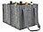 PEARL 2er-Set Filz-Flaschen-Tragetaschen, 6 Flaschen, 1,5 Liter, hellgrau PEARL Filz-Flaschen-Tragetaschen