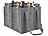 PEARL 4er-Set Filz-Flaschen-Tragetaschen, 6 Flaschen, 1,5 Liter, hellgrau PEARL Filz-Flaschen-Tragetaschen