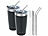 Rosenstein & Söhne 2er-Set Doppelwandiger Isolierbecher, schwarz, 600 ml, Edelstahl Rosenstein & Söhne Doppelwandige Isolierbecher