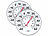 infactory 2er-Set Bimetall-Thermometer für innen & außen, Temperatur in °C & °F infactory Bimetall-Thermometer