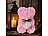 infactory Rosenbär aus künstlichen Rosen, pink, mit Geschenkbox infactory Rosenbären