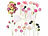 infactory 2er-Set künstliche Blumensträuße mit Stiel für DIY-Blumenarrangements infactory Künstliche Blumensträuße