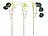 infactory 2er-Set künstliche Blumensträuße mit Stiel für DIY-Blumenarrangements infactory Künstliche Blumensträuße