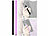 PEARL 2er-Set Universal Finger-Handyhalterung, Silikon, schwarz+lila, 230 mm PEARL Universal-Finger-Handyhalterungen
