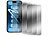 Somikon 4er-Set Schutzfolien aus gehärtetem Glas, iPhone 14 Pro Somikon