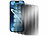 Somikon 4er-Set Schutzfolien aus gehärtetem Glas,iPhone 16 Pro Somikon Schutzfolien aus gehärtetem Glas mit Anti-Spy-Schutz für iPhone, inkl. Installations-Werkzeug