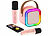 auvisio 2er set Karaoke-Maschine mit 2 Mikrofonen,RGB-LEDs,Bluetooth,USB,micro auvisio Karaoke-Maschine mit Mikrofon, MP3-Player und Bluetooth 