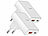 revolt 2er-Set flache USB-Netzteile mit USB-C PD 20W, USB-A Quick Charge 18W revolt Flache USB-Wandnetzteile mit USB-A und USB-C, PD und QC 
