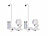 Lunartec 2er-Set 3in1-Akku-Magnet-Leuchten mit Tisch-, Wand- und Klemmhalterung Lunartec 3in1 Akku-Magnet-Leuchten mit Klemmhalterung und CCT