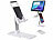 Callstel Verstellbare Universal-Handy- & Tablethalterung, klappbar, rutschfest Callstel Faltbare Tisch-Handyhalterungen 