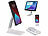Callstel Verstellbare Universal-Handy- & Tablethalterung, klappbar, rutschfest Callstel Faltbare Tisch-Handyhalterungen 