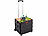 Xcase Klappbarer Einkaufstrolley, Teleskop-Griff, Deckel, 2 Rollen, bis 35kg Xcase Klappbare Einkaufstrolleys mit Teleskop-Griff und Rollen