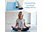 newgen medicals 4er-Set doppelseitige TPE-Yoga- & Gymnastikmatten, Tragegurt, 183x61cm newgen medicals Yoga- und Gymnastikmatten aus TPE