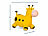 Playtastic 2er-Set aufblasbare Hüpftiere "Kuh" & "Giraffe",für Kinder ab 3 Jahren Playtastic Aufblasbare Hüpftiere