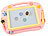 Playtastic 2er-Set Kinder-Magnet-Maltafel mit Magnetstift und 2 Stempeln, rosa Playtastic Maltafeln Zaubertafeln