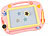 Playtastic 2er-Set Kinder-Magnet-Maltafel mit Magnetstift und 2 Stempeln, rosa Playtastic Maltafeln Zaubertafeln