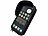 PEARL sports Wasserfeste Fahrrad-Smartphonetasche mit Regenhaube, bis 7", 360° PEARL sports Wasserfeste Fahrrad- und Motorrad-Smartphone-Tasche mit Regenhaube