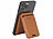 Xcase 2er-Set Kartenhalter für iPhone, MagSafe-kompatibel, schwarz & braun Xcase Kartenhalter-Wallet für iPhone mit MagSafe, klappbar, für 3 Karten
