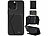 Xcase Kartenhalter & Geldbörse für iPhone, MagSafe-komp., 4 Karten, schwarz Xcase Kartenhalter-Wallet für iPhone mit MagSafe, klappbar, für 3 Karten