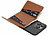 Xcase 2er-Set Kartenhalter & Geldbörse für iPhone, MagSafe, schwarz & braun Xcase Kartenhalter-Wallet für iPhone mit MagSafe, klappbar, für 3 Karten