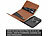 Xcase 2er-Set Kartenhalter & Geldbörse für iPhone, MagSafe, schwarz & braun Xcase Kartenhalter-Wallet für iPhone mit MagSafe, klappbar, für 3 Karten