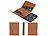 Xcase 2er-Set Kartenhalter & Geldbörse für iPhone, MagSafe, schwarz & braun Xcase Kartenhalter-Wallet für iPhone mit MagSafe, klappbar, für 3 Karten