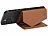Xcase 2er-Set Kartenhalter & Geldbörse für iPhone, MagSafe, schwarz & braun Xcase Kartenhalter-Wallet für iPhone mit MagSafe, klappbar, für 3 Karten