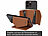 Xcase Kartenhalter & Geldbörse für iPhone, MagSafe-komp., 4 Karten, braun Xcase Kartenhalter-Wallet für iPhone mit MagSafe, klappbar, für 3 Karten